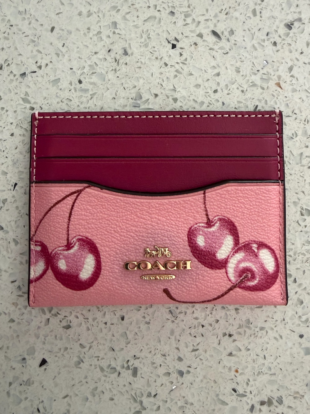 Coach Pink Cherry Card Holder